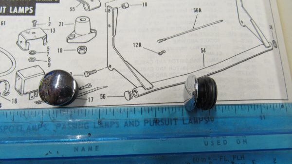 Harley Shovelhead Spotlamp Bar Hole Plugs *CHROME* 1968-84. P/N  68797-68 - Image 2