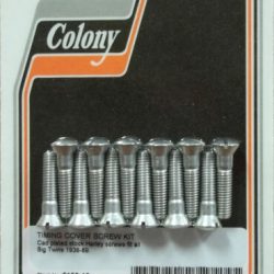 Harley Pan, Knuckle, Shovelhead Cam Cover Screw Kit. *CAD PLATED* 1936-69. P/N 2341