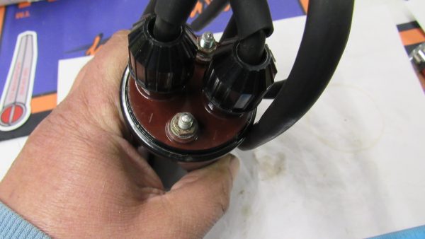 Harley Knucklehead,Panhead Flathead, Triumph, BSA Round Black 6 Volt Dual Wire Coil - Image 4