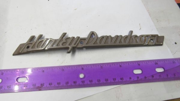 **USED**Harley Panhead, Flathead Gas Tank Emblem. 1951-54. P/N 61774-54