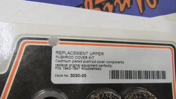 Harley Knucklehead Upper Pushrod Cover Kit. *Cadmium* 1940-47. P/N 17949-40 - Image 2