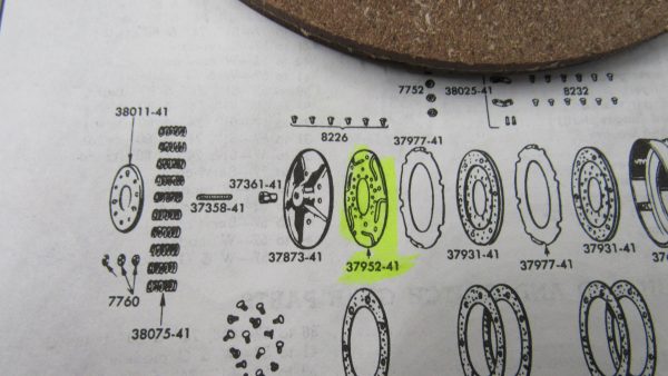 Harley 45 Flathead Clutch Outer Spring Disc 1941-1973. P/N 37952-41 - Image 2