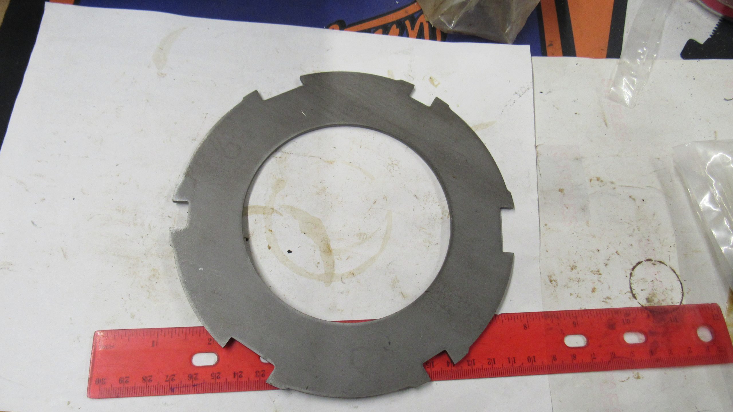 Harley Knucklehead,Panhead,Shovel,Steel Clutch Plate without Buffers 1941-84  P/N 37975-81 - Image 4