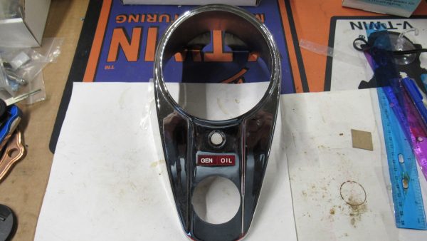 **USED**Harley Panhead Chrome Two Light Dash Panel. 1947-61. P/N 71271-56