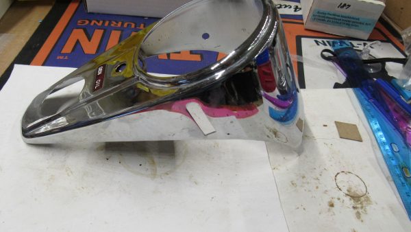 **USED**Harley Panhead Chrome Two Light Dash Panel. 1947-61. P/N 71271-56 - Image 6