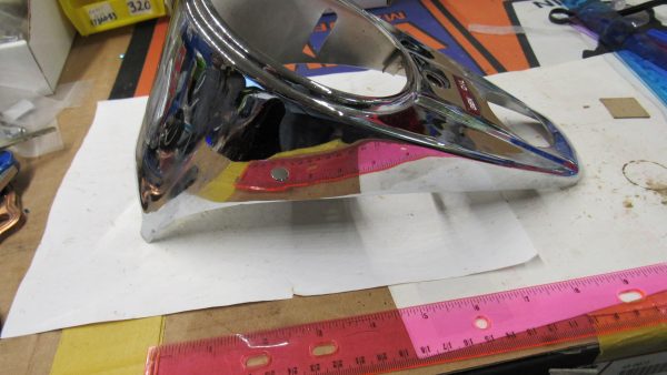 **USED**Harley Panhead Chrome Two Light Dash Panel. 1947-61. P/N 71271-56 - Image 4