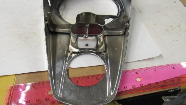**USED**Harley Panhead Chrome Two Light Dash Panel. 1947-61. P/N 71271-56 - Image 3