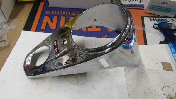 **USED**Harley Panhead Chrome Two Light Dash Panel. 1947-61. P/N 71271-56 - Image 2