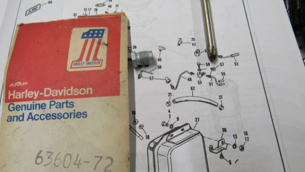 Genuine Harley Davidson Sportster Rear Chain Oiler Pipe Fitting. 1972-UP?  *NOS* P/N 63604-72