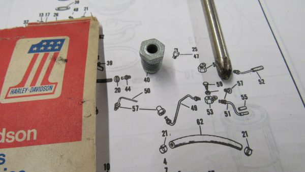 Genuine Harley Davidson Sportster Rear Chain Oiler Pipe Fitting. 1972-UP?  *NOS* P/N 63604-72 - Image 4