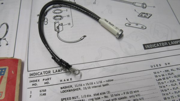 Genuine Harley Davidson Sportster Indicator Lamp, High Beam. 1974-UP?  *NOS* P/N 67285-74 - Image 8