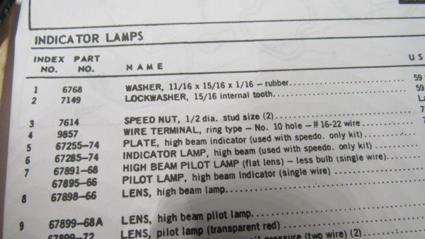Genuine Harley Davidson Sportster Indicator Lamp, High Beam. 1974-UP?  *NOS* P/N 67285-74 - Image 2