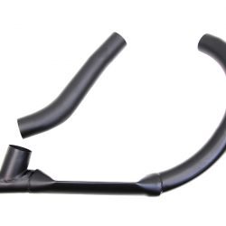 Harley 45 Flathead Two Piece Exhaust Header Pipe Set. BLACK . 1937-52. Part # 65490-41