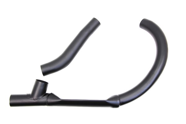Harley 45 Flathead Two Piece Exhaust Header Pipe Set. BLACK . 1937-52. Part # 65490-41