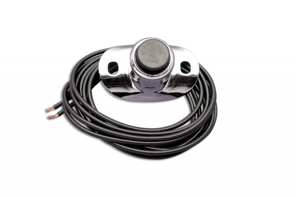 Harley Knuckle, Pan, Flathead, Chrome Two Wire Horn Switch Button. 1926-71. P/N 71800-26A