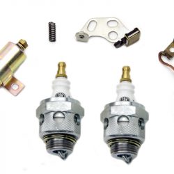 Harley Knucklehead, Flathead, Ignition Tune Up Kit with Beck Spark Plugs. 1930-47