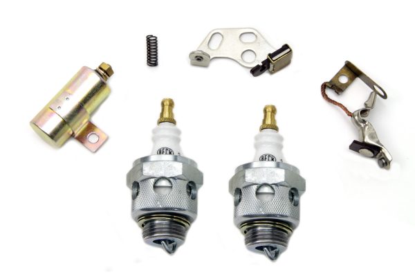 Harley Knucklehead, Flathead, Ignition Tune Up Kit with Beck Spark Plugs. 1930-47