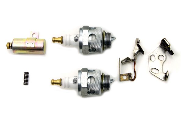 Harley Knucklehead, Flathead, Ignition Tune Up Kit with Beck Spark Plugs. 1930-47 - Image 3