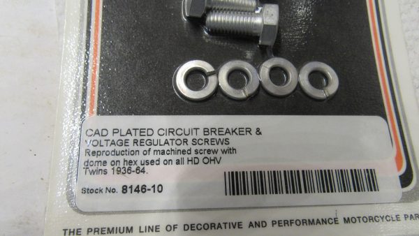 Harley Knucklehead, Panhead Circuit Breaker & Voltage Regulator Screw Kit. 1936-64. - Image 3