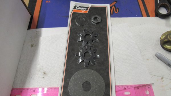 Harley 45 Flathead Foot Clutch Lever Friction Disc & Washer & Nut Kit. 1938-52.