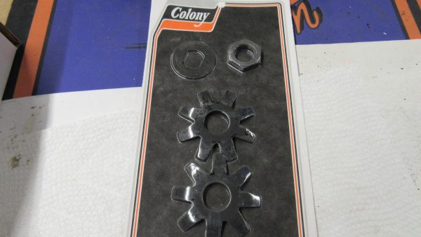 Harley 45 Flathead Foot Clutch Lever Friction Disc & Washer & Nut Kit. 1938-52. - Image 2