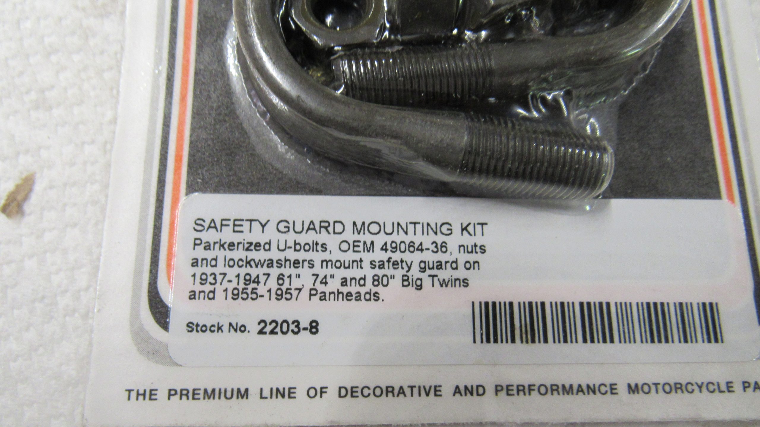 Harley Knucklehead, Panhead Safety (Crash) Guard Mounting Kit. 1937-47. P/N 49064-36 - Image 2