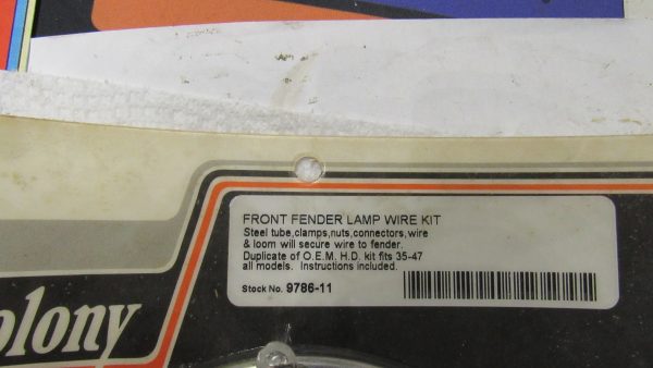 Harley Knucklehead, Flathead Front Fender Lamp Wire Kit. 1935-47. - Image 4