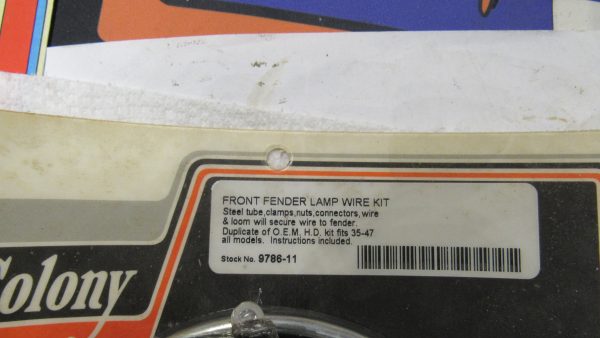 Harley Knucklehead, Flathead Front Fender Lamp Wire Kit. 1935-47. - Image 2