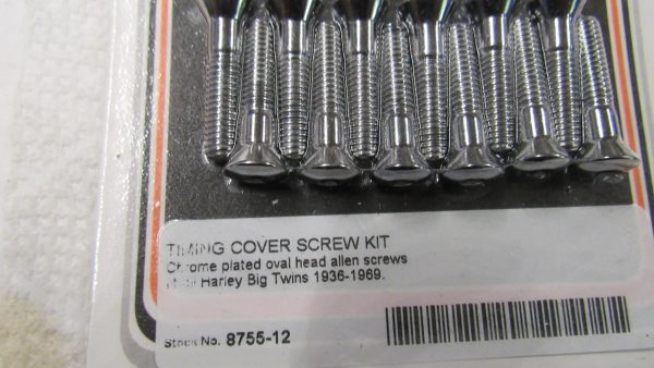 Harley Big Twin Timing Cover Screw Kit. *Chrome** 1936-69 *Allen Head - Image 3