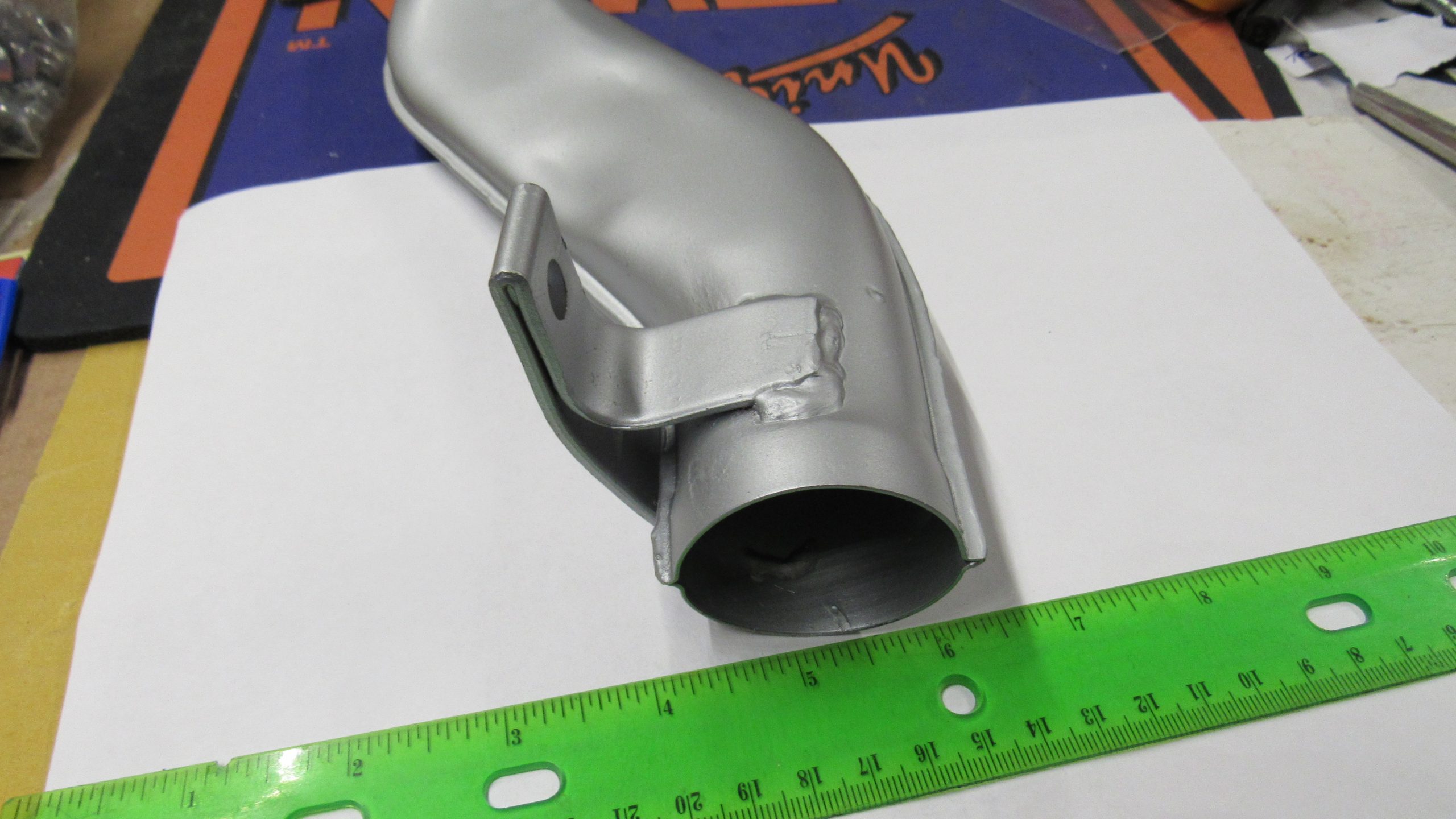 Harley Knucklehead,Panhead,Silver S Squash Pipe 1936-64. P/N 65465-36 - Image 4