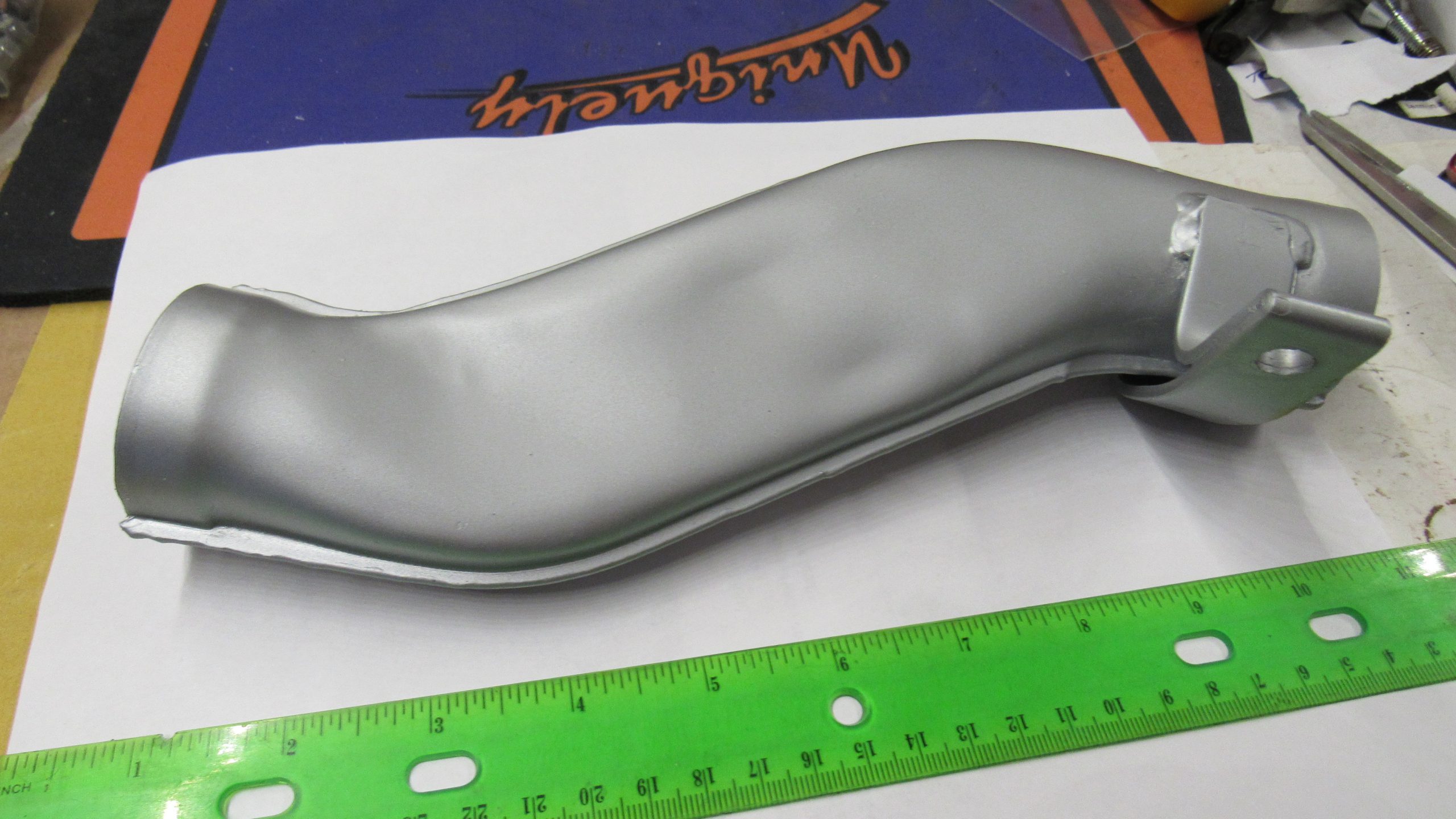 Harley Knucklehead,Panhead,Silver S Squash Pipe 1936-64. P/N 65465-36 - Image 3