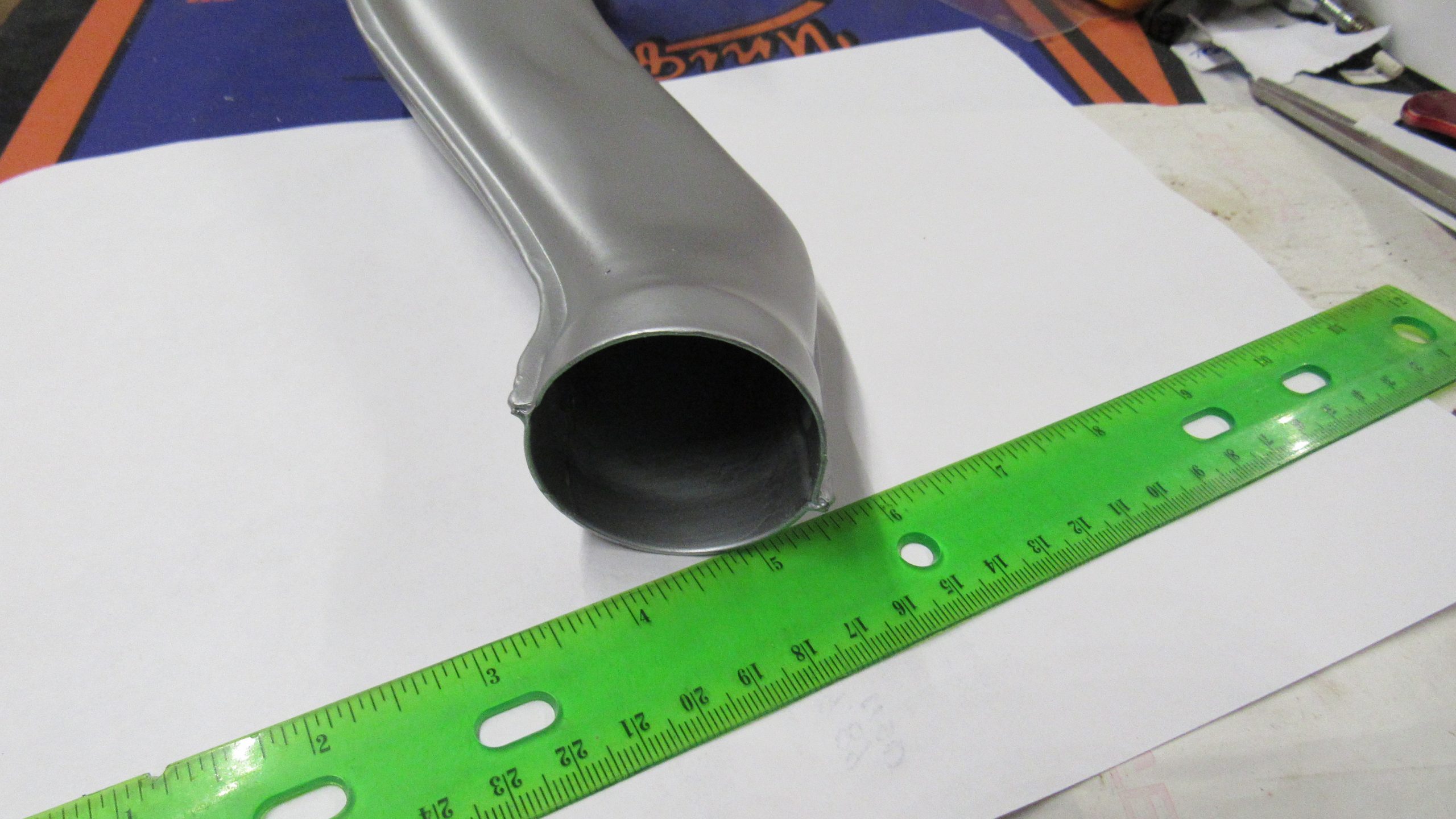 Harley Knucklehead,Panhead,Silver S Squash Pipe 1936-64. P/N 65465-36 - Image 2