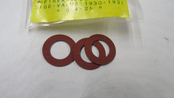 Harley VL Flathead Red Fiber Cam Washers. 1930-36. P/N 664-26  **1/32" Thick**