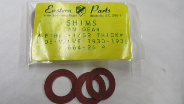 Harley VL Flathead Red Fiber Cam Washers. 1930-36. P/N 664-26  **1/32" Thick** - Image 3