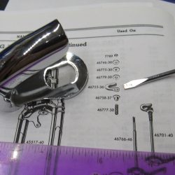 Harley Knucklehead, Flatheads Chrome Steering Damper Lever. 1930-57. P/N 46755-36