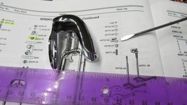 Harley Knucklehead, Flatheads Chrome Steering Damper Lever. 1930-57. P/N 46755-36 - Image 4