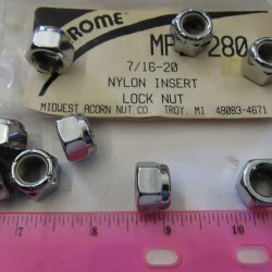 Chrome Nylon Lock Nut. 7/16-20. Fine Thread