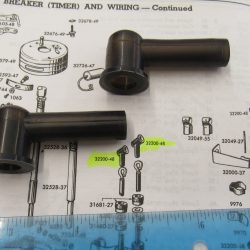 Harley Panhead, Flathead, Spark Plug Wire Boot Set. 1948-UP?? P/N 32200-48