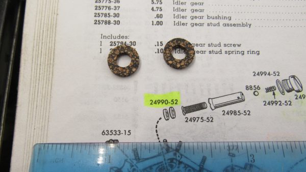 Harley Panhead Tappet Oil Screen Gasket. 1952-57. P/N 24990-52