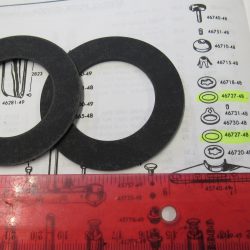 Harley Panhead Fork Damper Friction Gaskets. 1949-59. P/N 46727-48