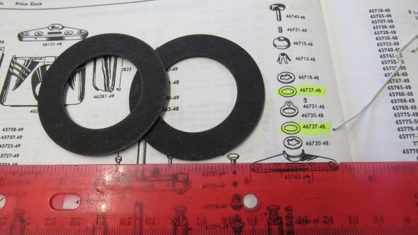 Harley Panhead Fork Damper Friction Gaskets. 1949-59. P/N 46727-48