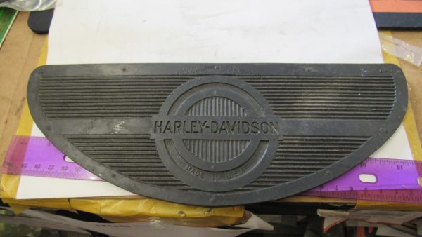 Vintage Style Harley,Knuckle,Flathead,Pan Footboard Rubber Insert. "ONLY ONE" "Half Moon" 1940-65 *With Script*