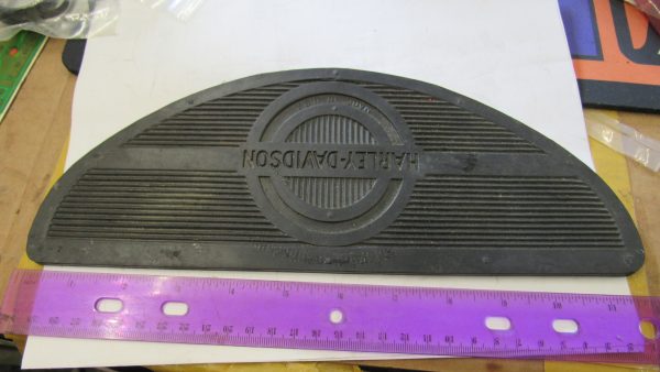 Vintage Style Harley,Knuckle,Flathead,Pan Footboard Rubber Insert. "ONLY ONE" "Half Moon" 1940-65 *With Script* - Image 2