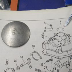 Harley Shovelhead Transmission Shifter Top Cover Plug. 1979-86. P/N 650