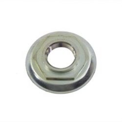 Harley Pan, Shovel Triple Tree Cone Cover Nut Hex Type *Chrome* 1949-79. P/N 48330-48