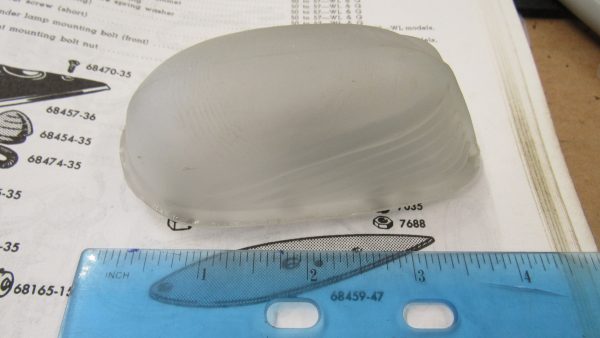 Harley Knuckle, Pan, Flathead Front Fender Glass Lamp Lens. 1935-48.  P/N 68455-35 - Image 5