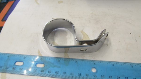 Harley 45 Flathead Solo & Servi-Car Exhaust Clamp.**Chrome** 1936-73. P/N 65278-36