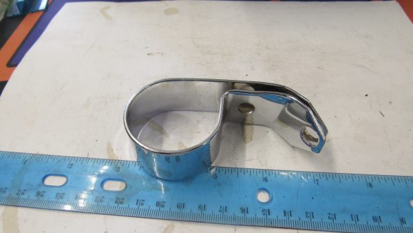 Harley 45 Flathead Solo & Servi-Car Exhaust Clamp.**Chrome** 1936-73. P/N 65278-36 - Image 3
