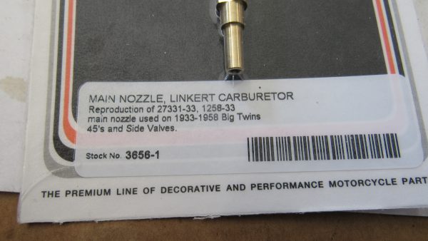 Harley Big Twins & Flatheads Linkert Carburetor Main Nozzle. 1933-58. P/N 27331-33 - Image 3