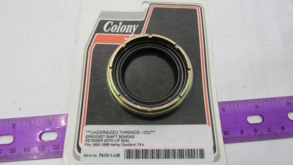 Harley Panhead,Shovelhead Sprocket Shaft Nut with Seal:1955-68 P/N 24031-55 **UNDERSIZED THREADS -.002**